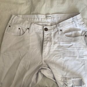 White one teaspoon cuffed jeans